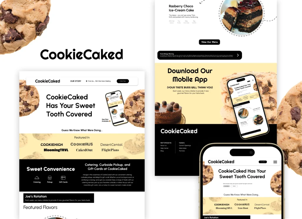 CookieCaked Bakery Website